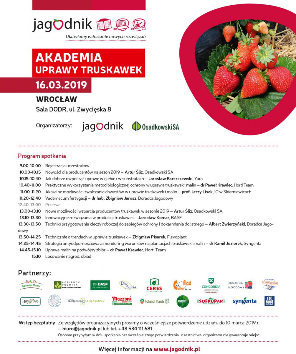 Akademia Uprawy Truskawek, Wrocław, 16.03.2019